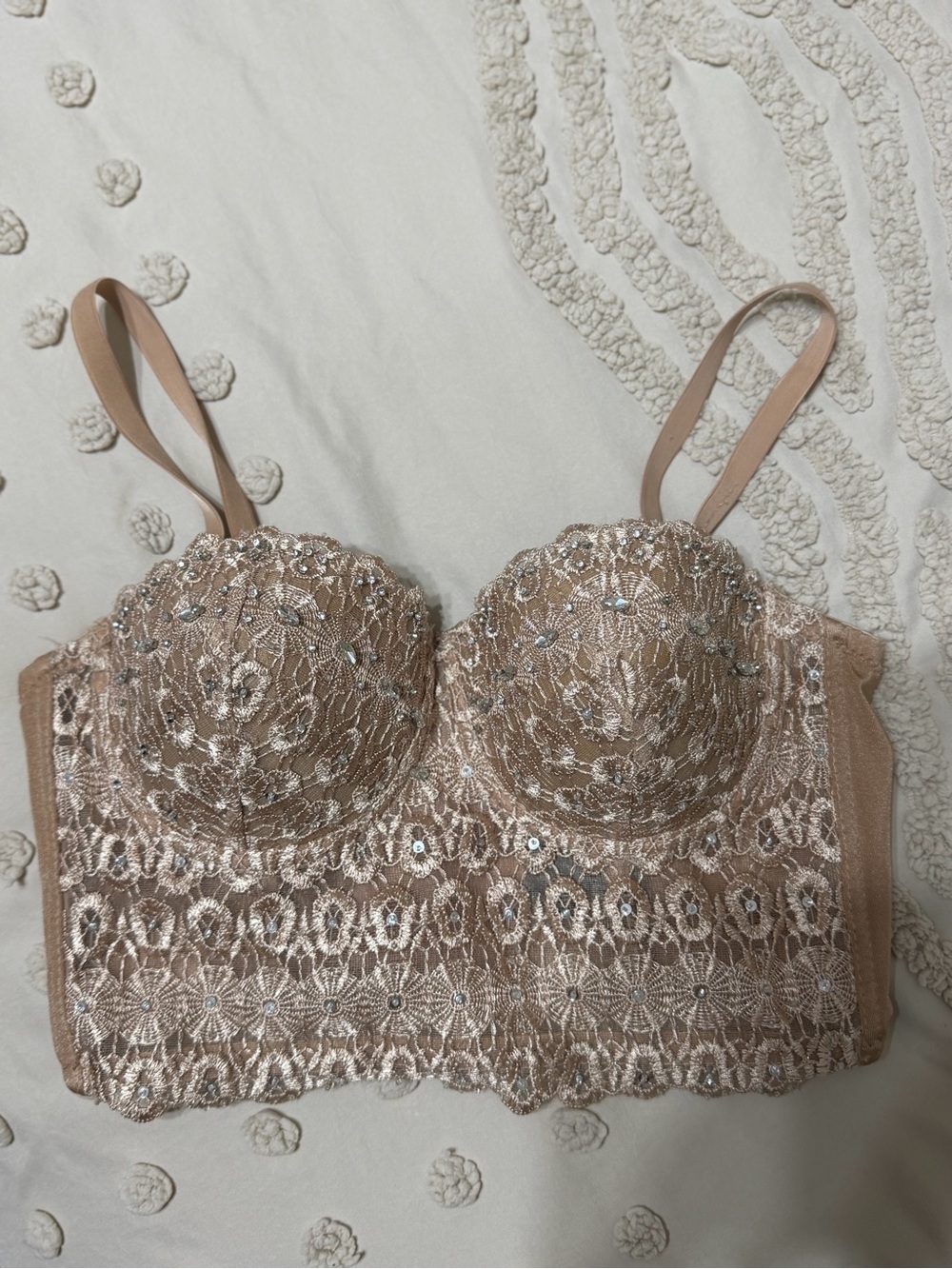 Windsor jeweled crop bustier